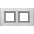 Bticino Axolute  RECTANGULAR brushed chrome Rāmis 2 vietigs