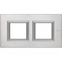 Bticino Axolute  RECTANGULAR brushed chrome Rāmis 2 vietigs