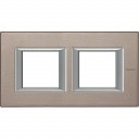 Bticino Axolute  RECTANGULAR brushed titanium Rāmis 2 vietigs