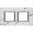 Bticino Axolute  RECTANGULAR Carrar marble Rāmis 2 vietigs