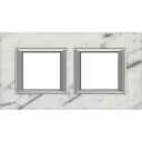 Bticino Axolute  RECTANGULAR Carrar marble Rāmis 2 vietigs