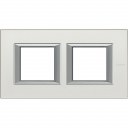 Bticino Axolute  RECTANGULAR silver mat Rāmis 2 vietigs
