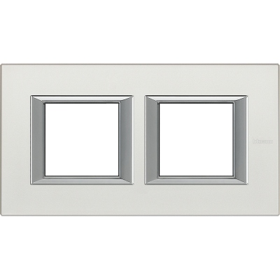 Bticino Axolute  RECTANGULAR silver mat Rāmis 2 vietigs