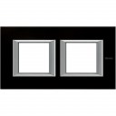 Bticino Axolute  RECTANGULAR black glass Rāmis 2 vietigs