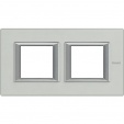 Bticino Axolute  RECTANGULAR brushed aluminium Rāmis 2 vietigs