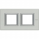 Bticino Axolute  RECTANGULAR brushed aluminium Rāmis 2 vietigs