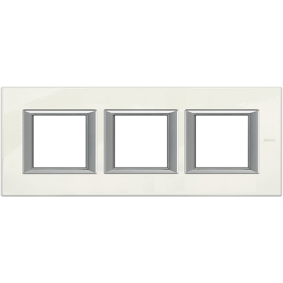 Axolute Рамка RECTANGULAR белая Limoges 3 местная