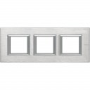 Axolute RECTANGULAR brushed chrome Frame 3 vietigs