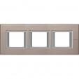 Bticino Axolute  RECTANGULAR brushed titanium Rāmis 3 vietigs