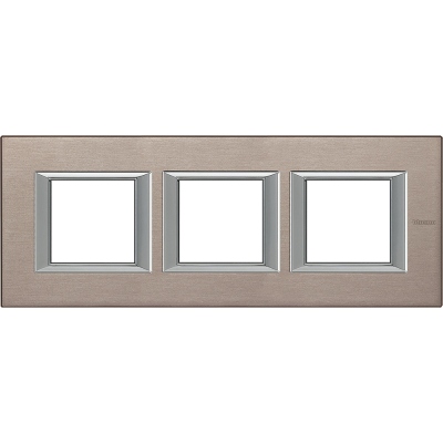 Axolute RECTANGULAR brushed titanium Frame 3 vietigs