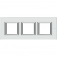 Axolute Рамка RECTANGULAR kristall glass 3 местная