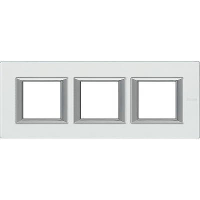 Bticino Axolute  RECTANGULAR kristall glass Rāmis 3 vietigs