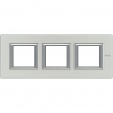 Bticino Axolute  RECTANGULAR brushed aluminium Rāmis 3 vietigs
