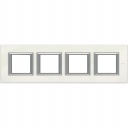 Axolute Рамка RECTANGULAR белая Limoges 4 местная