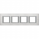 Bticino Axolute  RECTANGULAR brushed chrome Rāmis 4 vietigs