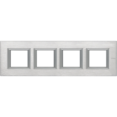 Axolute Рамка RECTANGULAR brushed chrome 4 местная