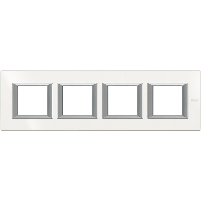 Axolute Рамка RECTANGULAR белая 4 местная