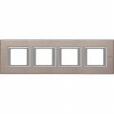 Bticino Axolute  RECTANGULAR brushed titanium Rāmis 4 vietigs