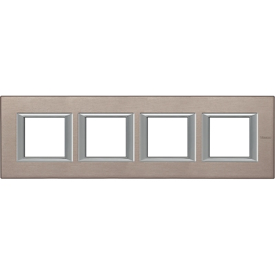 Bticino Axolute  RECTANGULAR brushed titanium Rāmis 4 vietigs