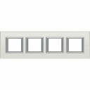 Bticino Axolute  RECTANGULAR silver mat Rāmis 4 vietigs