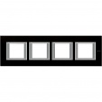 Bticino Axolute  RECTANGULAR black glass Rāmis 4 vietigs