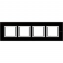 Bticino Axolute  RECTANGULAR black glass Rāmis 4 vietigs