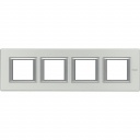 Bticino Axolute  RECTANGULAR brushed aluminium Rāmis 4 vietigs