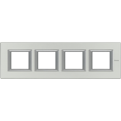 Bticino Axolute  RECTANGULAR brushed aluminium Rāmis 4 vietigs
