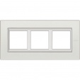 Axolute Рамка RECTANGULAR silver mat 3 местная - для вертикального монтажа