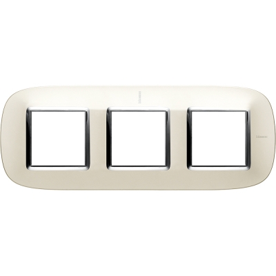 Axolute Рамка ELLIPTIC silver mat 3 местная