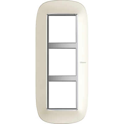 Axolute Рамка ELLIPTIC silver mat 3 местная - для вертикального монтажа