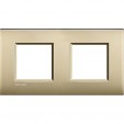 Bticino LivingLight Rāmis AIR Satin gold 2- vietīgs