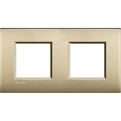 Bticino LivingLight Рамка AIR Satin gold 2- местная