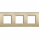 Bticino LivingLight Rāmis AIR Satin gold 3- vietīgs