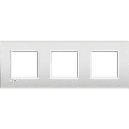 Bticino LivingLight Frame AIR Pearl white 3- gang