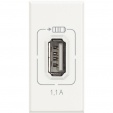 Axolute white Socket USB 1 module