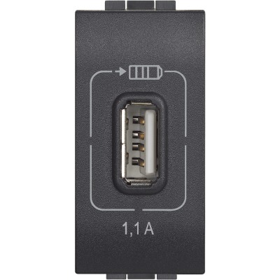 Bticino Living Light anthracite Socket USB 1 module