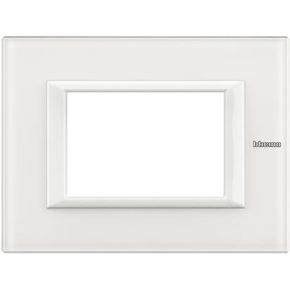 Axolute Italian standart RECTANGULAR glass white Frame - 3 modules