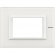 Axolute Italian standart RECTANGULAR glass white Frame - 3 modules