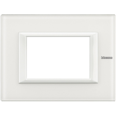 Axolute Italian standart RECTANGULAR glass white Frame - 3 modules