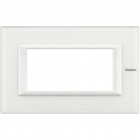 Bticino Axolute itāļu standarts RECTANGULAR glass white Rāmis - 4 moduļiod
