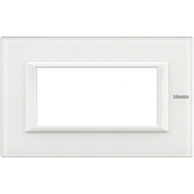 Axolute Italian standart RECTANGULAR glass white Frame - 4 modules