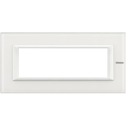 Axolute Italian standart RECTANGULAR glass white Frame 6 modules