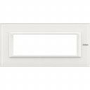 Axolute Italian standart RECTANGULAR glass white Frame 6 modules