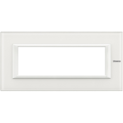 Bticino Axolute itāļu standarts RECTANGULAR glass white Rāmis 6mod