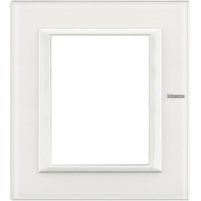 Axolute Italian standart RECTANGULAR glass white Frame 3 + 3 modules