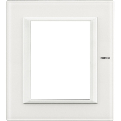 Axolute Рамка Итальянский стандарт RECTANGULAR glass белая 3 + 3 модуля