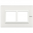 Axolute Рамка RECTANGULAR белая glass 2 местная - для вертикального монтажа