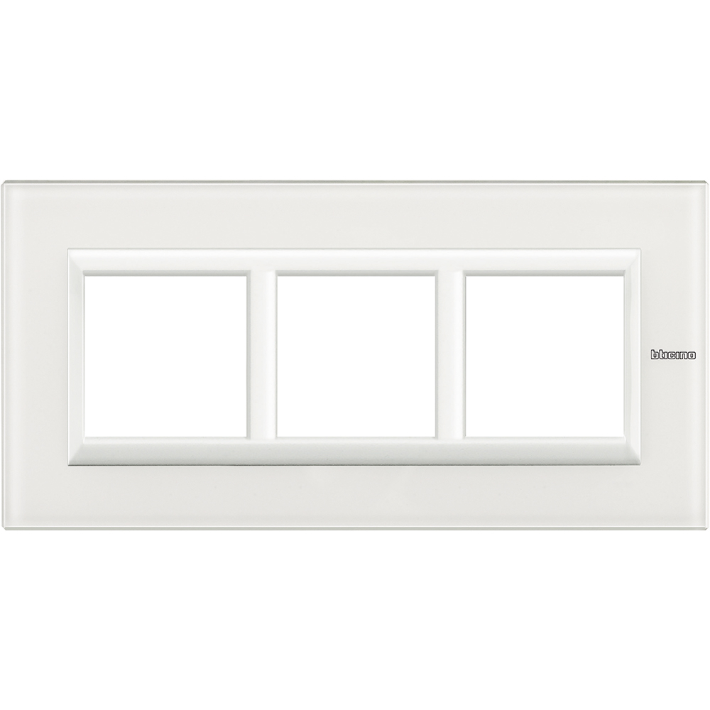 Axolute RECTANGULAR white glass Frame 3 vietigs - vertical