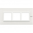 Axolute Рамка RECTANGULAR белая glass 3 местная - для вертикального монтажа